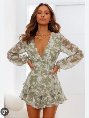 Hello Molly Jenny Romper in Olive